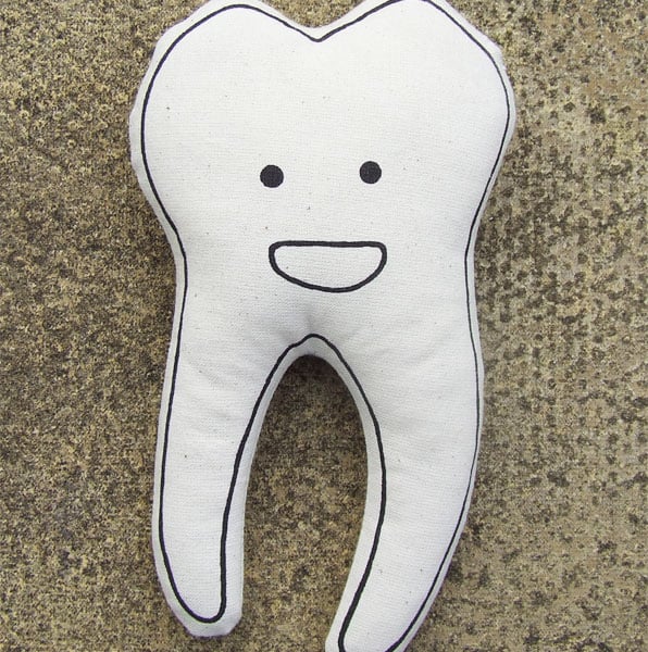 Large Tooth Screenprinted Plush