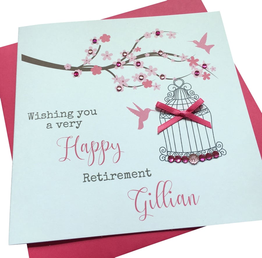 Personalised Handmade Retirement Card