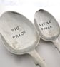 Cactus Labels, Big Prick Little Prick, Upcycled Handstamped Old Spoons