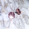 Handmade Hammered Copper Stud Earrings (ERCUSTDC4) - UK Free Post