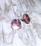 Handmade Hammered Copper Stud Earrings (ERCUSTDC4) - UK Free Post