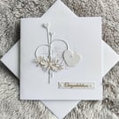 Congratulations Card - White and Gold
