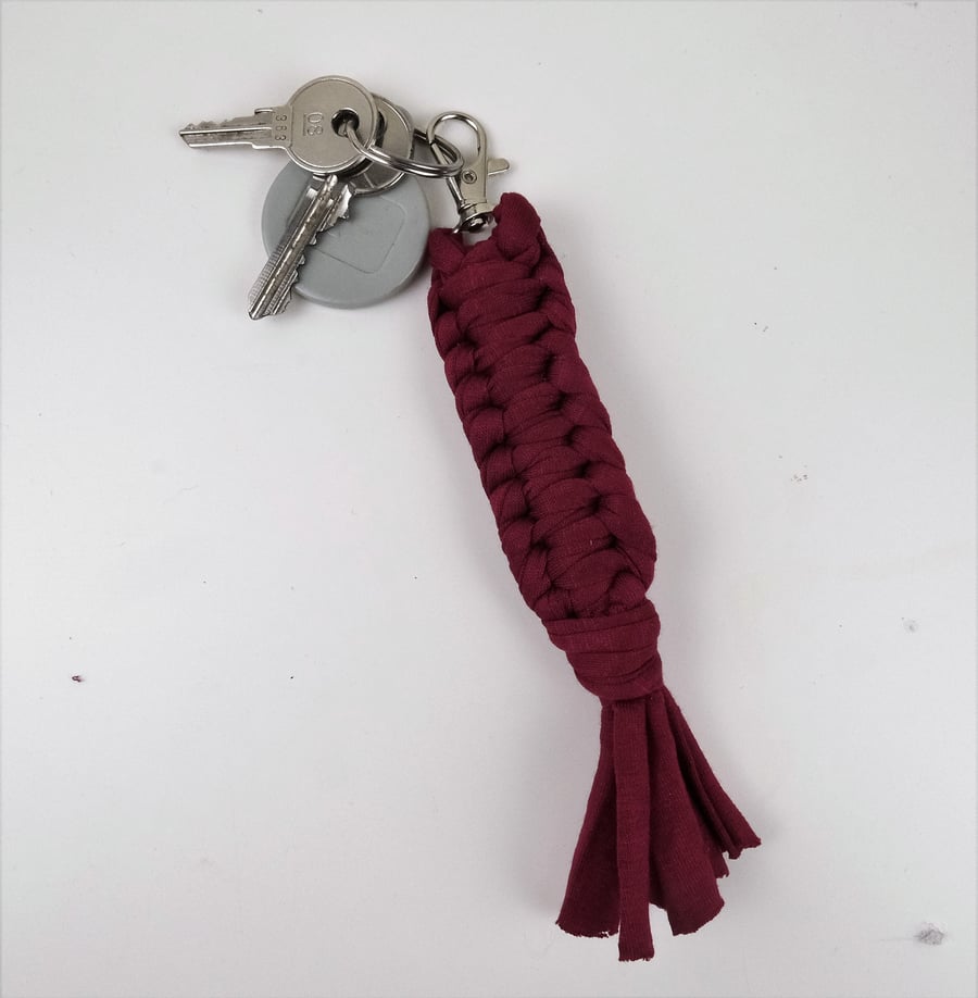 Mermaid Tail Style Macramé Bag Charm Keyring