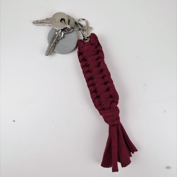 Mermaid Tail Style Macramé Bag Charm Keyring