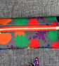 Pencil Case, Multi colour Paint Splat Orange Zip