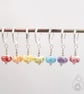 Lampwork Stitch Markers - Bright Rainbow Frit - Image 6