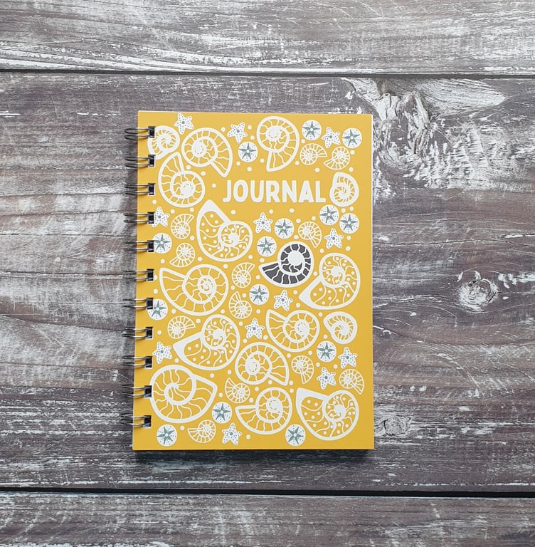 Fossil Beach A6 Journal - Yellow