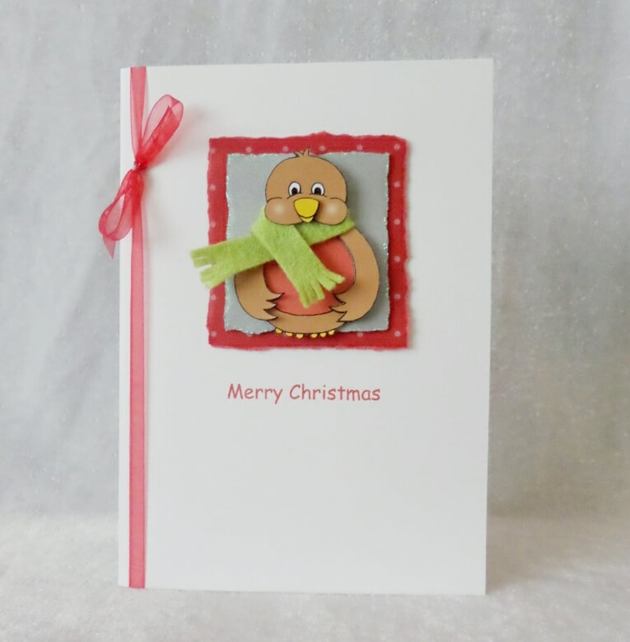 Cute Christmas Robin Card