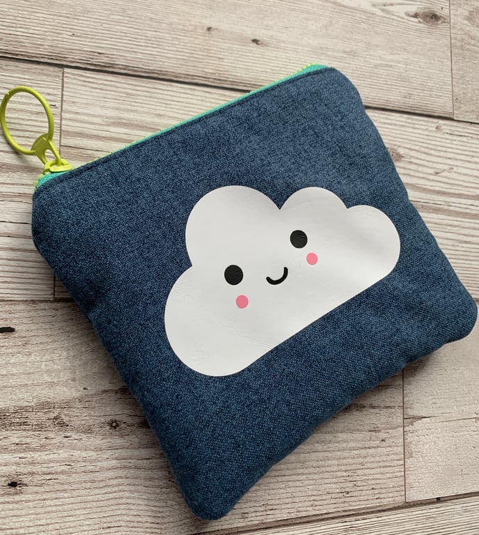 Cloud Purse, Mini Purse, Fabric Purse, Coin Purse, Bag Organiser,