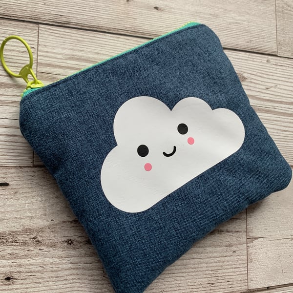 Cloud Purse, Mini Purse, Fabric Purse, Coin Purse, Bag Organiser,