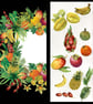 Happy Birthday Tropical Fruit Feast Hand Painted Card.  - Image 3