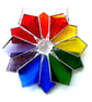 Rainbow Windmill Stained Glass Suncatcher Abstract 007 - Image 8