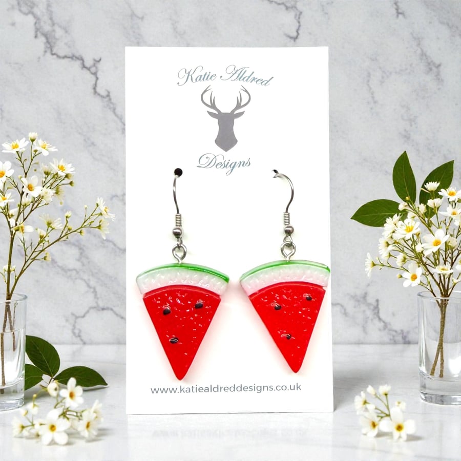 Image of Charm Earrings - Watermelon