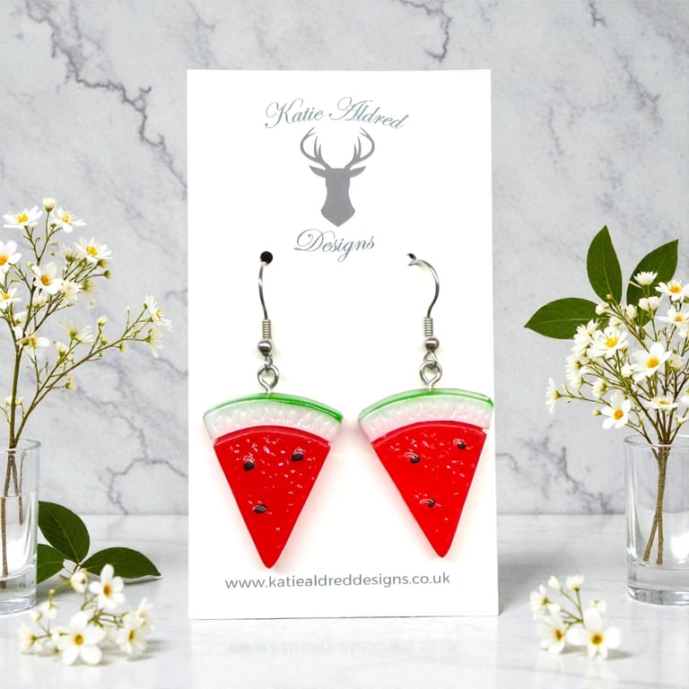 Charm Earrings - Watermelon