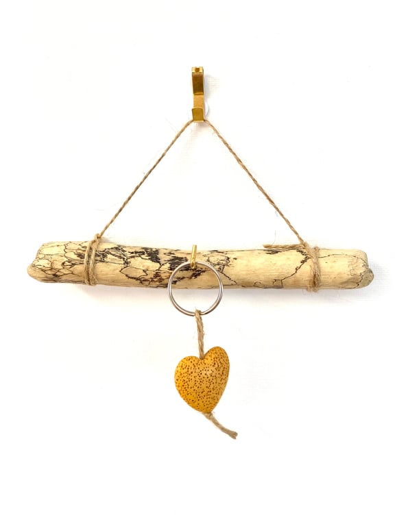 Yellow heart keyring