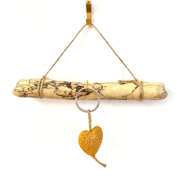 Yellow heart keyring