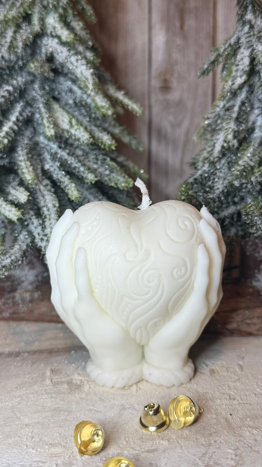 Heart 3d shape candle
