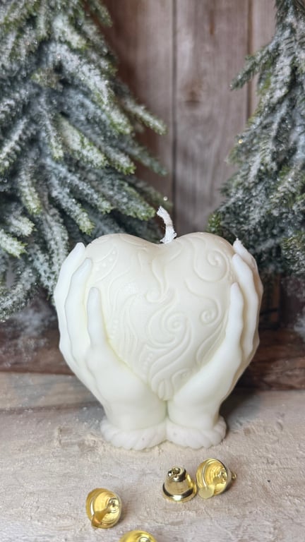 Heart 3d shape candle