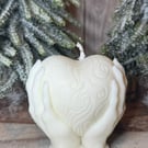 Heart 3d shape candle