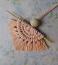 Macramé Hanging Half Moon Pink - Image 2