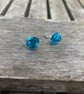 Blue metal rose studs - Image 3