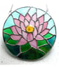Waterlily Suncatcher Stained Glass 016 Pink Water Lily Flower Gift - Image 10