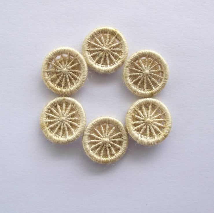 Dorset Buttons, Handmade, Pale Gold Synthetic T... - Folksy