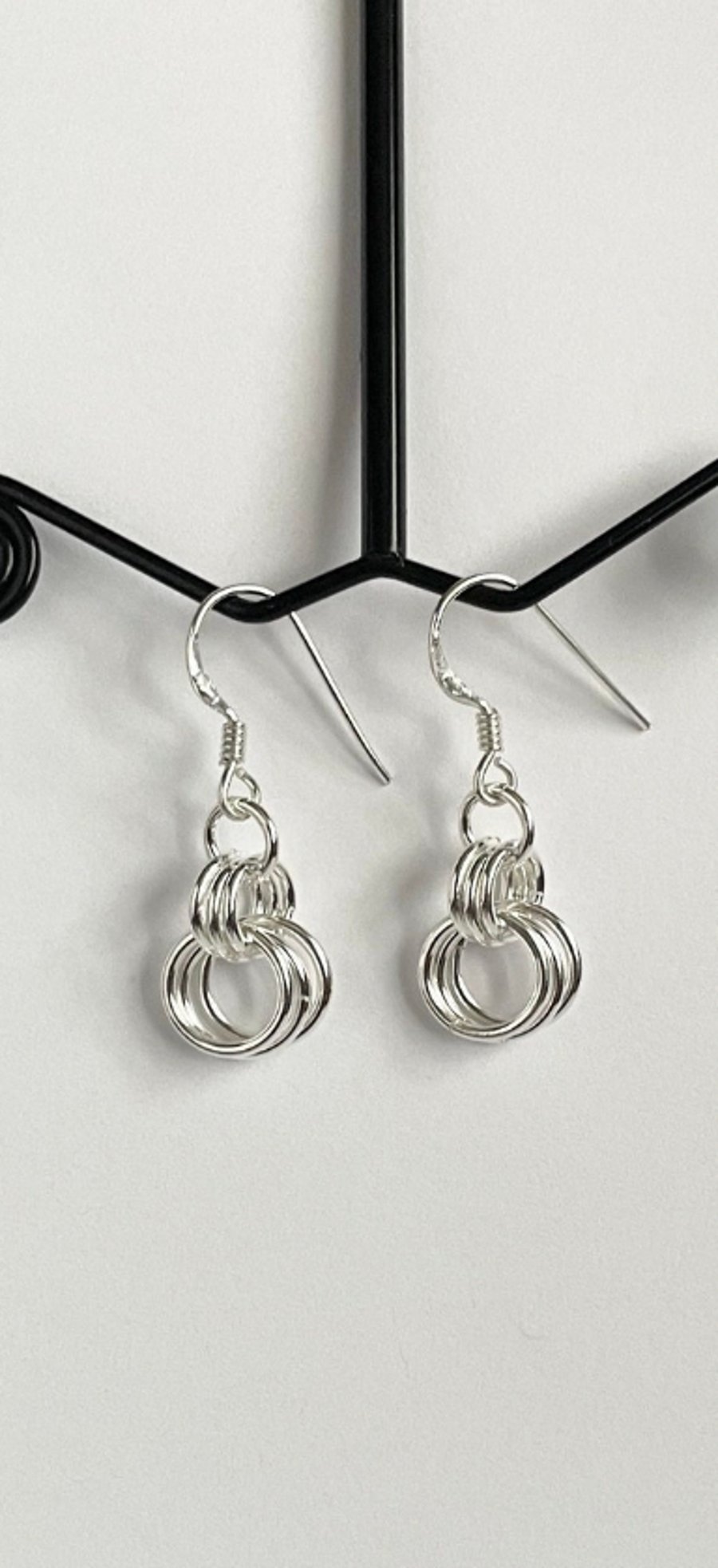 Sterling Silver Link Chainmaille Earrings