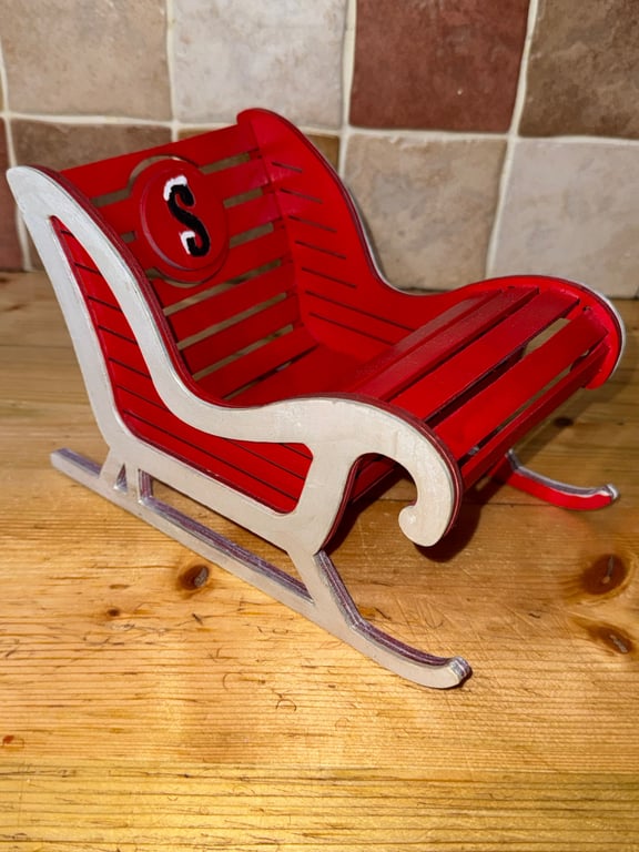 Santa sleigh decoration sweet holder