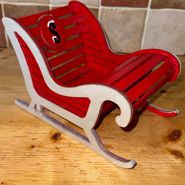 Santa sleigh decoration sweet holder