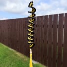 Handmade Bee Spiral Wind Spinner - Crochet Hanging Decoration - Garden Deco