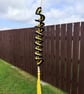 Handmade Bee Spiral Wind Spinner - Crochet Hanging Decoration - Garden Deco
