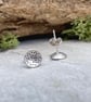 Handmade Silver Celestial Stud Earrings - Image 4