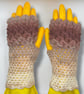 Crocheted Fingerless Dragon Scale Gloves - Image 5