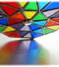 Rainbow Patchwork Octagon Suncatcher Stained Glass Handmade 011 - Image 3