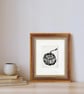 Pumpkin Print Handmade Drypoint A6 - Image 4