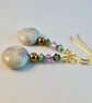 Peace Jade And Swarovski Crystal Earrings - Handmade In Devon - Image 2