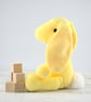 Crochet Rabbit Plush: Yellow Bunny Stuffed Animal, Nursery Decor - Image 5