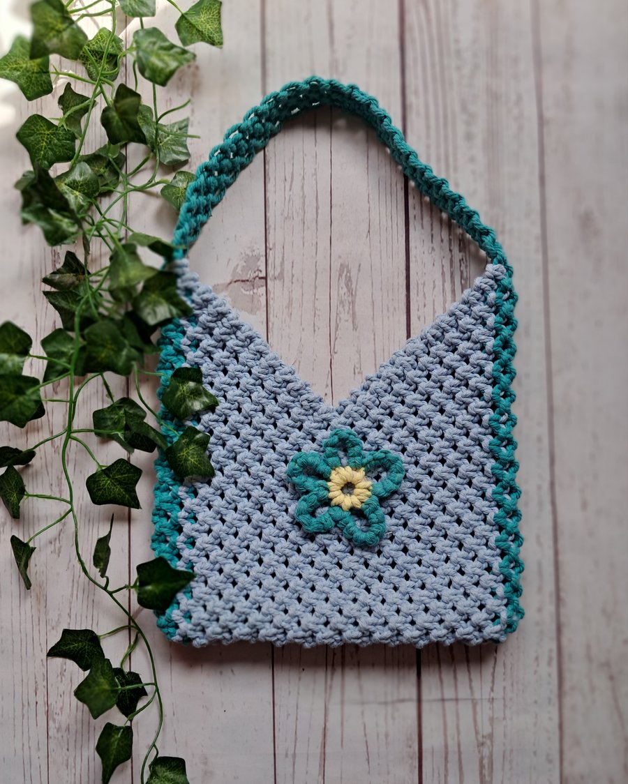 Blue and Teal Shoulder Bag