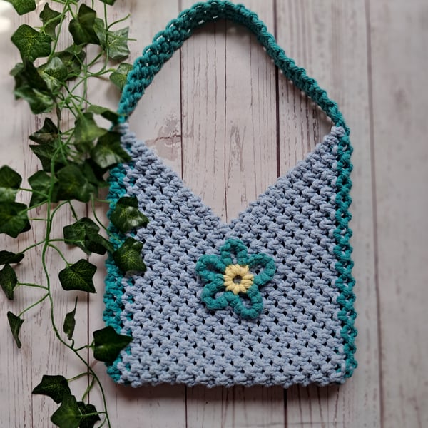 Blue and Teal Shoulder Bag