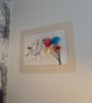 Original Charcoal & Mixed Media Animal Portrait - Westie Sniffing Flowers - Image 2