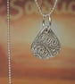 Sunflowers and Sunshine  Solstice -  Teardrop Pendant necklace - PMC  - Image 2