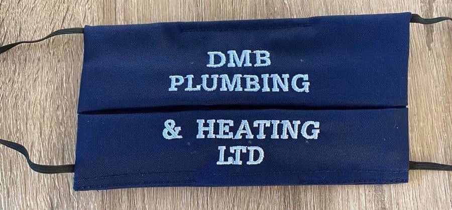 Personalised Embroidered Text Logo Face mask cover with filter pocket. Superior 