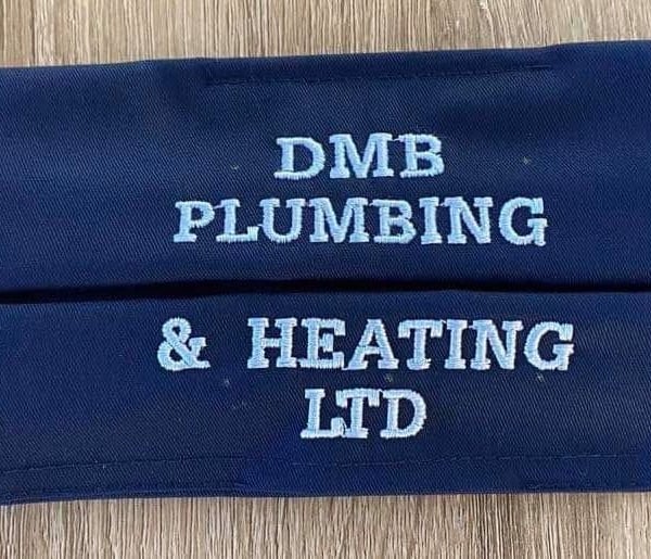 Personalised Embroidered Text Logo Face mask cover with filter pocket. Superior 