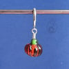 Tiny Glass Pumpkin Stitch Marker