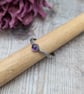 Sterling Silver Amethyst  'Twilight' Patterned Stacking Ring - JBJ9008 - Image 3