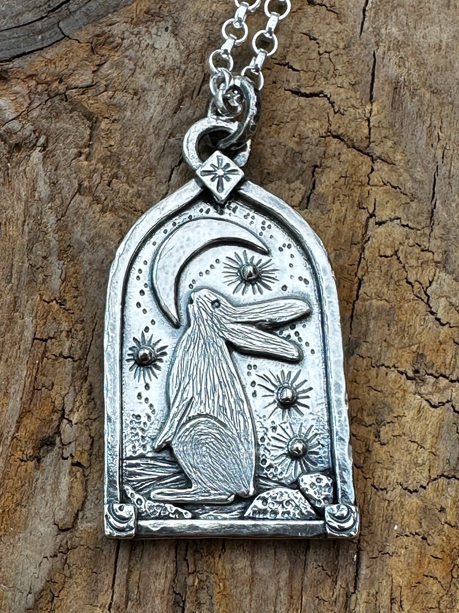Moon Gazing Hare Pendant