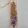 Embroidered Flower Bookmark