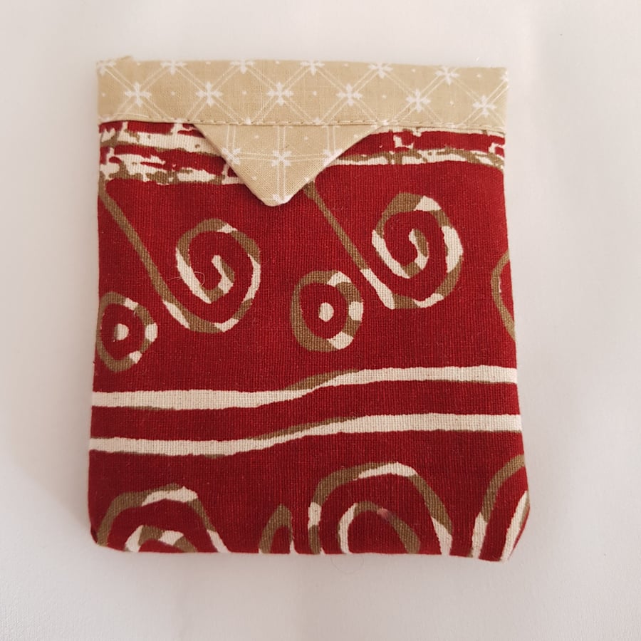 Snap pouch card holder in an African print