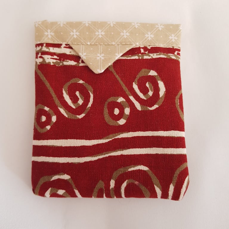 Snap pouch card holder in an African print